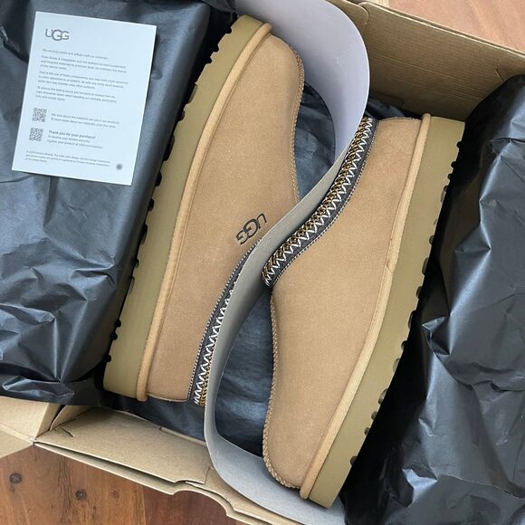 UGG Tasman Chestnut Classic Slipper Suede Flats | Men’s 12 | NEW main image 6
